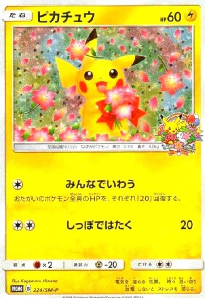 画像1: ピカチュウ(224/SM-P) (1)