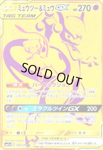画像1: ミュウツー&ミュウGX(222/173 UR) (1)